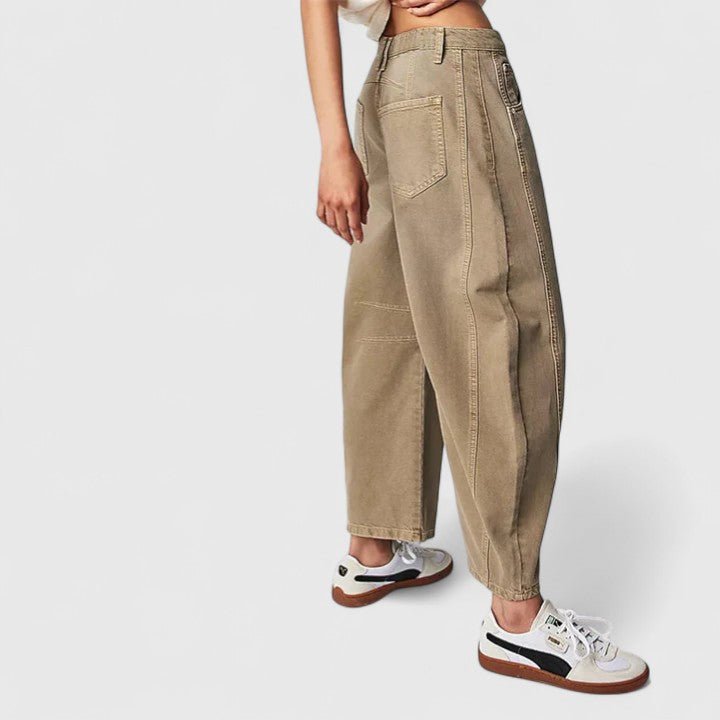 Women's Barrel-Leg High-Waisted Jeans
