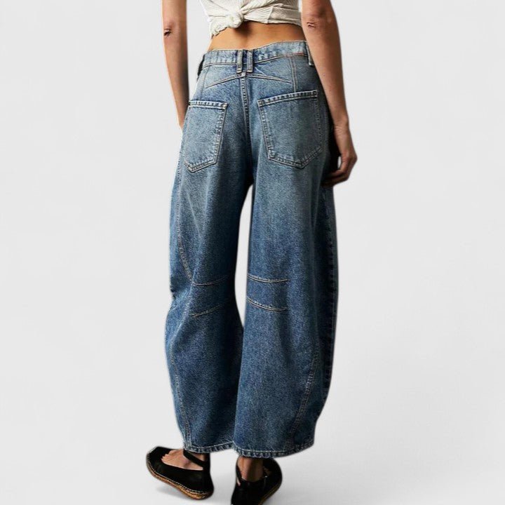 Women's Barrel-Leg High-Waisted Jeans
