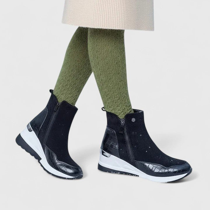 Women's Suede Wedge Ankle Boots