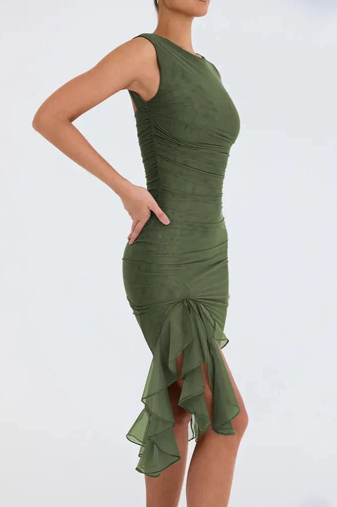 Women's Black One-Shoulder Bodycon Party Dress