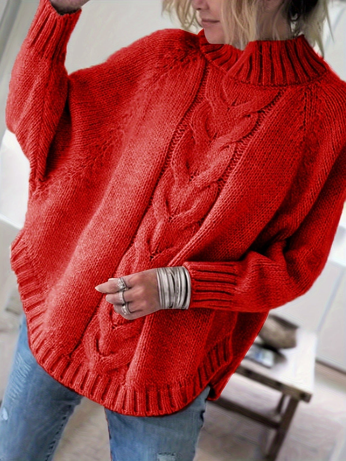 Women's Chunky Oversized Cable Knit Jumper