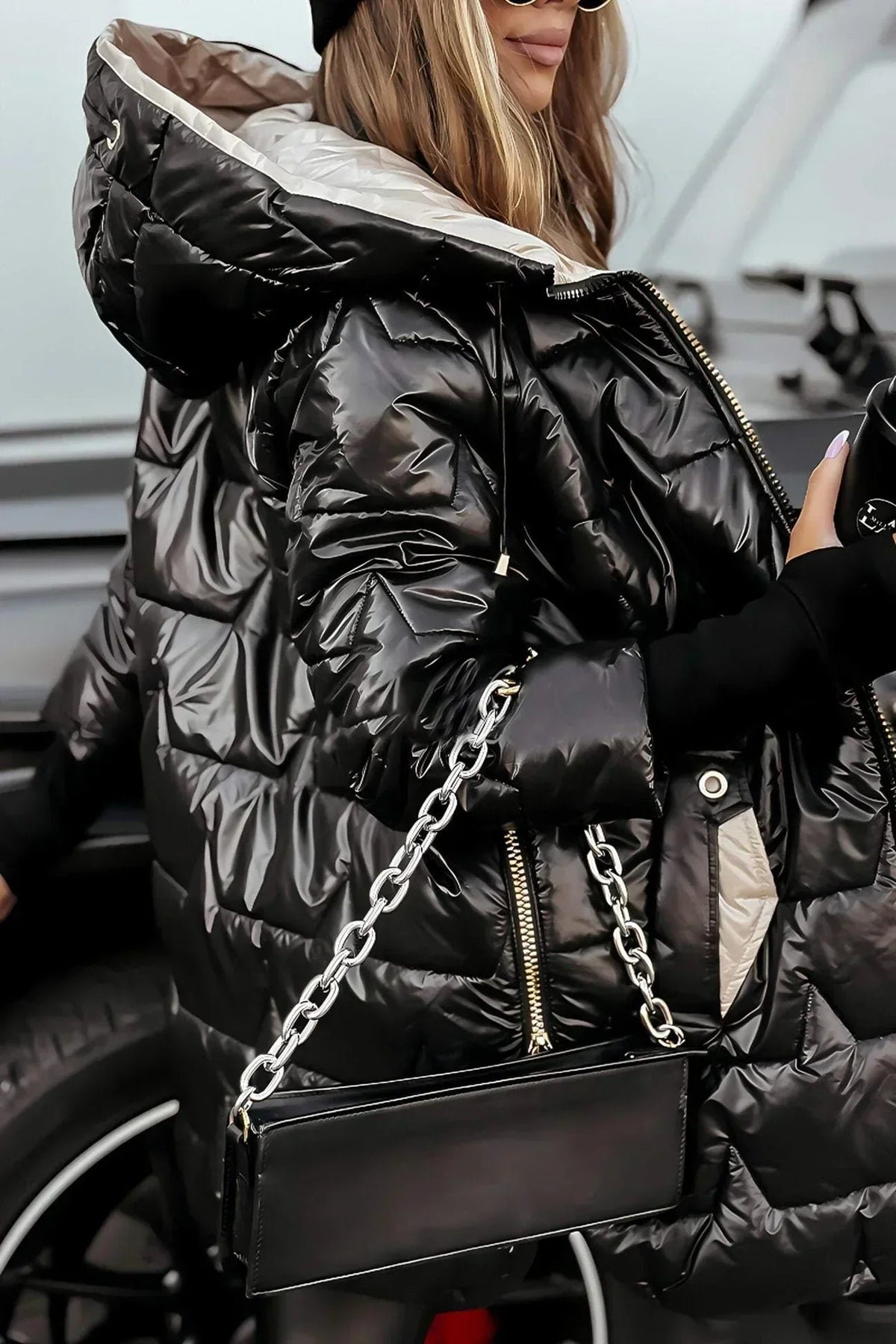 Women's Longline Hooded Puffer Coat
